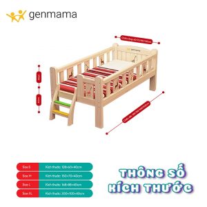 Wooden bed for children, sharing bed with parents size 150 x 70 cm